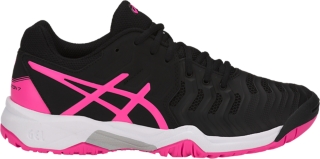 UNISEX GEL Resolution 7 GS Black Hot Pink Silver Grade School