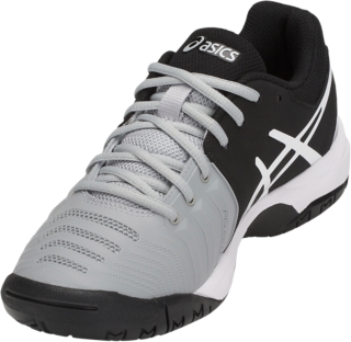 GEL Resolution 7 GS Kids Mid Grey Black White Kids Grade School Shoes ASICS United States