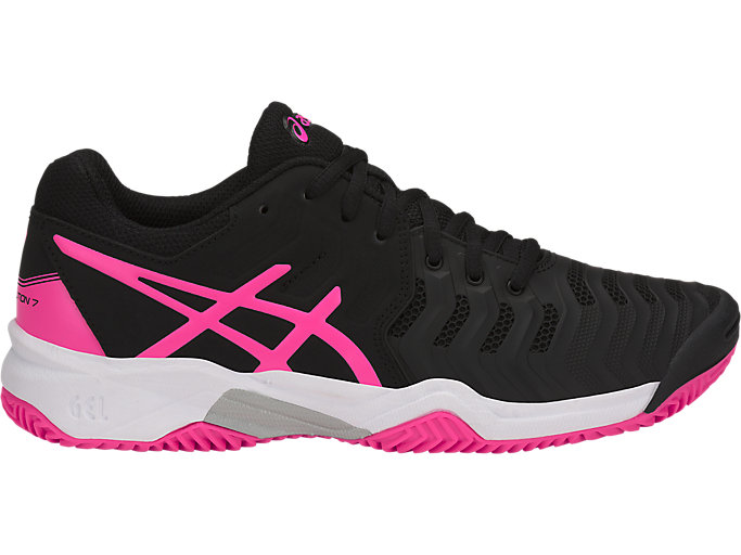 Image 1 of 7 of Kids Black/Hot Pink/Silver GEL-RESOLUTION 7 CLAY GS
