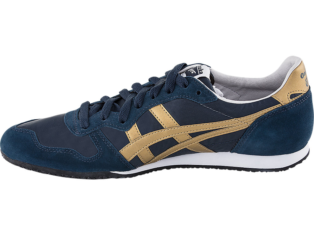 ONITSUKA TIGER D109L.5094 SERRANO Mn's M Navy/Gold Suede Lifestyle Shoes 