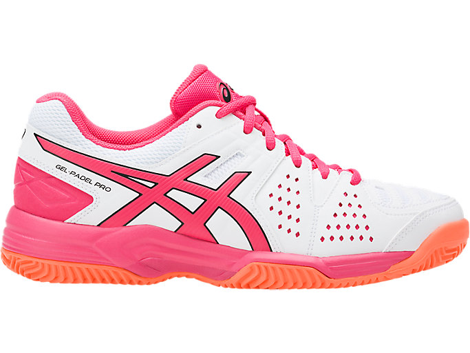 Image 1 of 7 of Mujer WHITE/ROUGE RED/FLASH CORAL GEL-PADEL PRO 3 SG