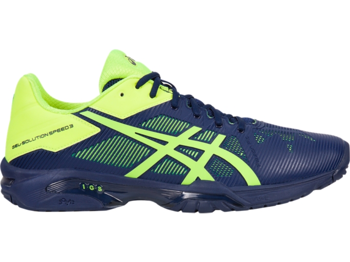 Men's GEL-Solution 3 | Indigo Yellow | Tennis Shoes | ASICS