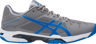 Men s GEL Solution Speed 3 Aluminum Electric Blue White Tennis