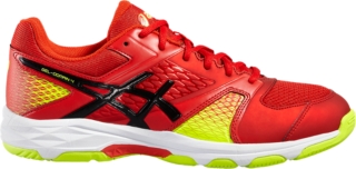 Men's GEL-DOMAIN 4 | VERMILION/BLACK/SAFETY YELLOW | Indoor Sports | ASICS  Outlet