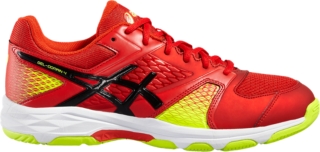 Men's GEL-DOMAIN 4 | VERMILION/BLACK/SAFETY YELLOW | Sport Indoor | ASICS  Outlet