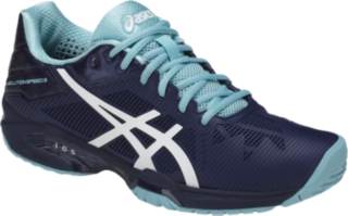 Asics gel solution speed 3 ltd. outlet ed. nyc women's tennis shoe white/black/pink