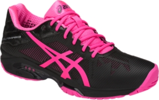 Women's GEL-Solution Speed 3 | Black/Hot Pink/Silver | Shoes |