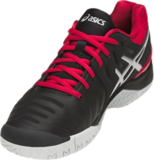 Asics gel resolution outlet 7 bk/or/wh men's shoes