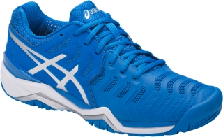 Asics gel resolution clearance 7 black/blue/yellow men's shoes