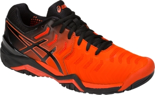 Men's GEL-RESOLUTION 7 | Cherry Tomato/Black | Tennis Shoes | ASICS