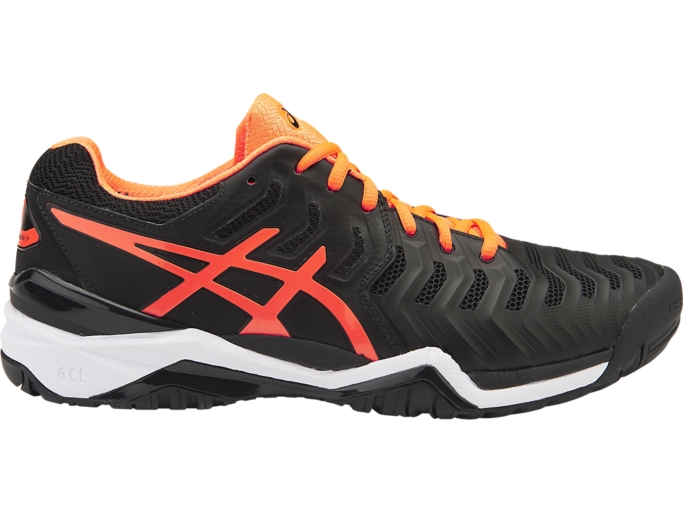 GEL RESOLUTION 7 Men Black Shocking Orange White notdisplayed ASICS DE