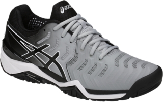 Asics gel resolution on sale 7 grey/black/white men's shoes