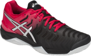 Asics gel resolution 7 black/silver/pink women's shoes best sale