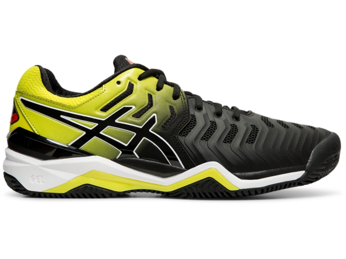 Asics gel resolution clearance 7 bk/or/wh men's shoes