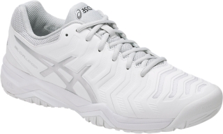 Men s GEL Challenger 11 White Silver Tennis Shoes ASICS