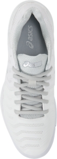 Asics women's gel-resolution 7 tennis shoes white and clearance silver