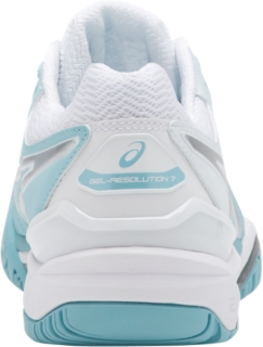 Asics gel resolution 2025 7 blue/silver/white women's shoes