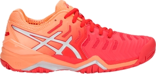 asics red tennis shoes