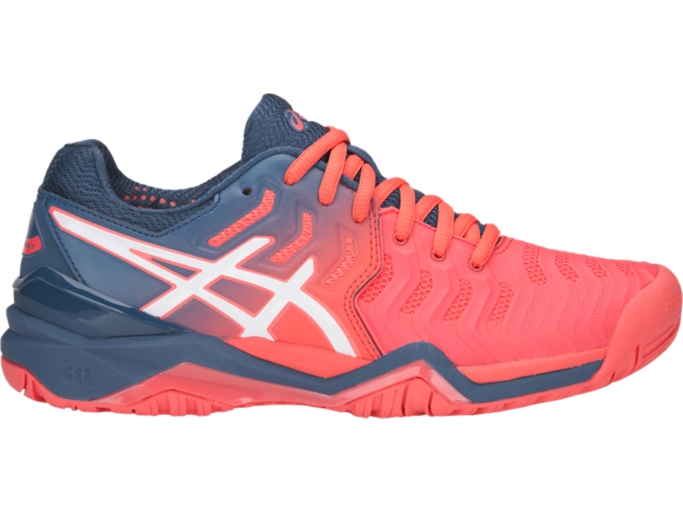 Women's GEL-RESOLUTION 7 Papaya/White | Shoes | ASICS