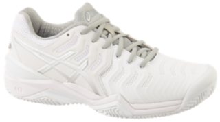 Asics women's gel-resolution 7 tennis shoes white hotsell and silver