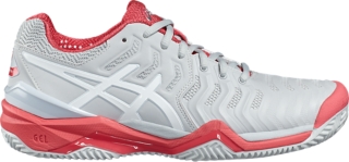 GEL RESOLUTION 7 CLAY Women Glacier Grey White Rouge Red notdisplayed ASICS AT