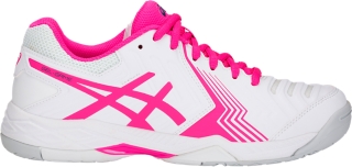 Asics pink shop and white