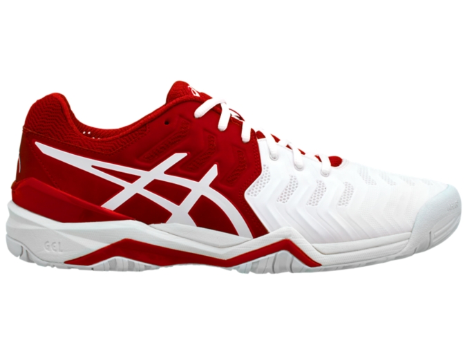 Asics tennis shop shoes red