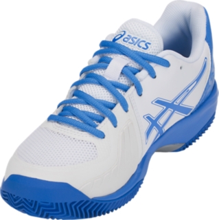 Womens GEL-Court Speed Clay White/Coastal Blue Tennis Shoes ASICS