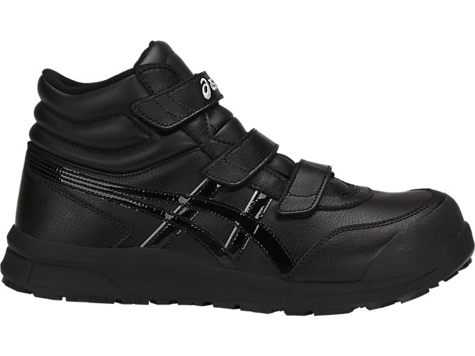 WINJOB CP302 | ブラック×ブラック | ハイカット安全靴・作業靴【Asics 