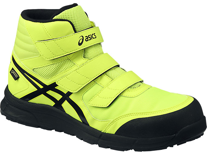Image 1 of 3 of Men's フラッシュイエロー×ブラック ウィンジョブ CP601 G-TX ハイカット安全靴・作業靴