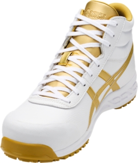 ウィンジョブ®71S 3E相当 ホワイト×ゴールド ハイカット安全靴・作業靴【ASICS公式】