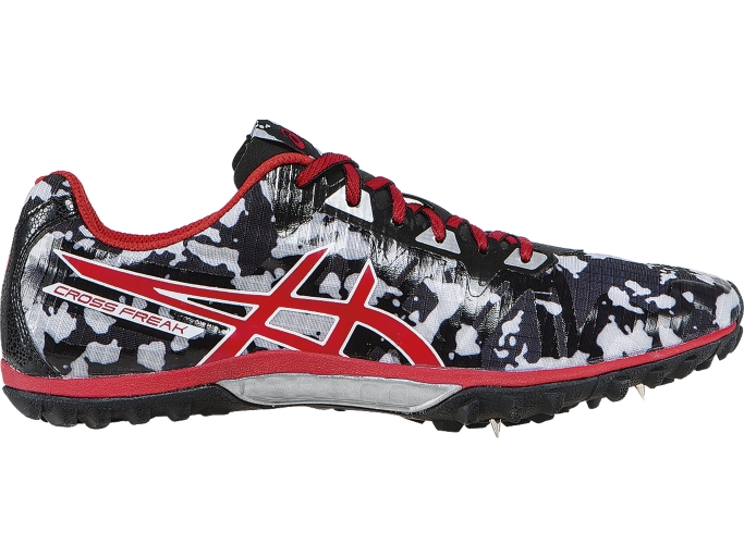 Men s Cross Freak 2 Black Fiery Red Grey Track Field ASICS