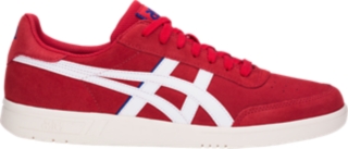 asics shoes red and white