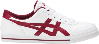 asics gel saga white burgundy