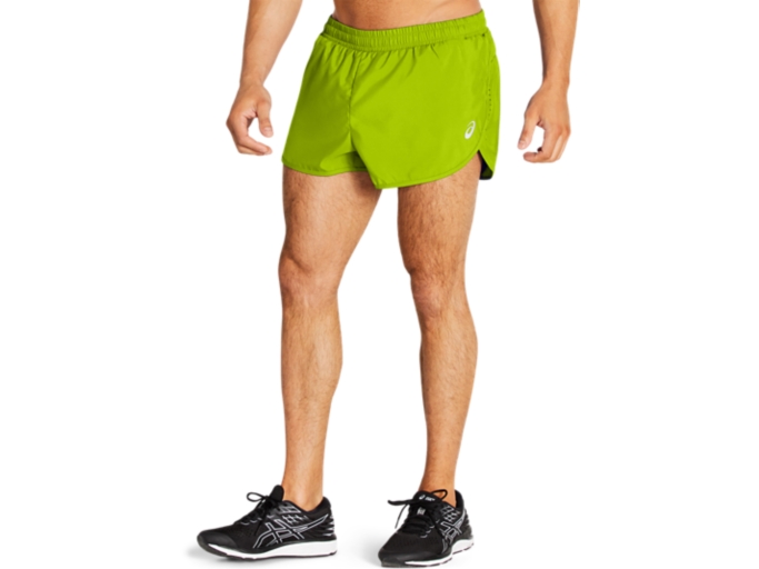 Lime | Zest | ASICS MEN\'S Shorts SPLIT SHORT |