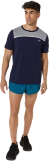 ASICS Men's Split Short Running Apparel, S, Evening Teal at  Men's  Clothing store