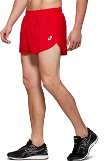 Red cheap split shorts