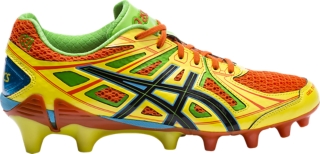 orange asics football boots