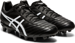 Black and white store asics football boots