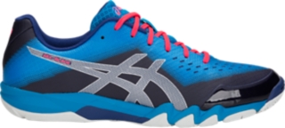 asics gel blade 6 men's shoes blue print silver