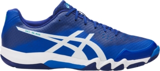 Men's GEL-BLADE 6 | DIRECTOIRE BLUE/WHITE/LIMOGES | Indoor Sports | ASICS  Outlet