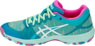 Asics gel professional 14 island outlet blue junior netball trainers