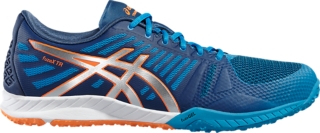 Men's fuzeX TR | BLUE JEWEL/SILVER/HOT ORANGE | Running | ASICS Outlet