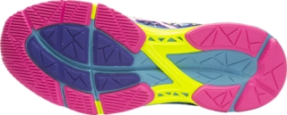 Zapatos para correr Asics para mujer Gel Noosa Tri 11 T676N azul rojo  amarillo con cordones talla 6