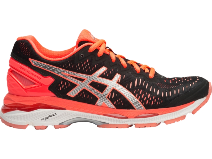 Aggressiv skuffe fordel Women's GEL-KAYANO 23 | Black/Silver/Flash Coral | Running Shoes | ASICS