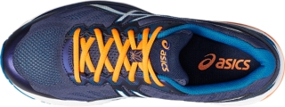 Men S Gt 1000 5 Indigo Blue Snow Hot Orange Running Shoes Asics