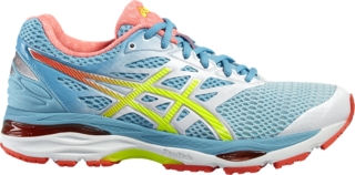 Women's GEL-CUMULUS 18 | WHITE/SAFETY YELLOW/BLUE ATOLL | Running | ASICS  Outlet