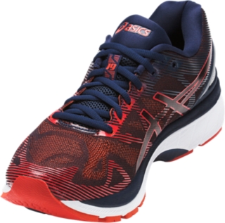 Asics men's gel nimbus 19 2025 running shoes - dark navy/red