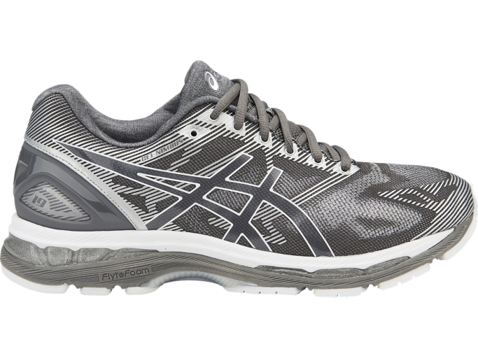 Men's GEL-NIMBUS 19 (4E) | Carbon/White/Silver | Running Shoes | ASICS