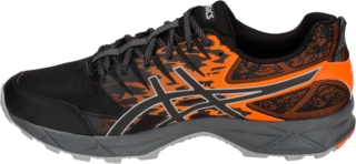 Asics mens gel-sonoma 3 trail running shoes black/orange sale